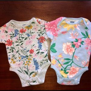 Old Navy Floral Onesies